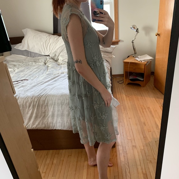 Mint lace mini dress - Picture 3 of 7
